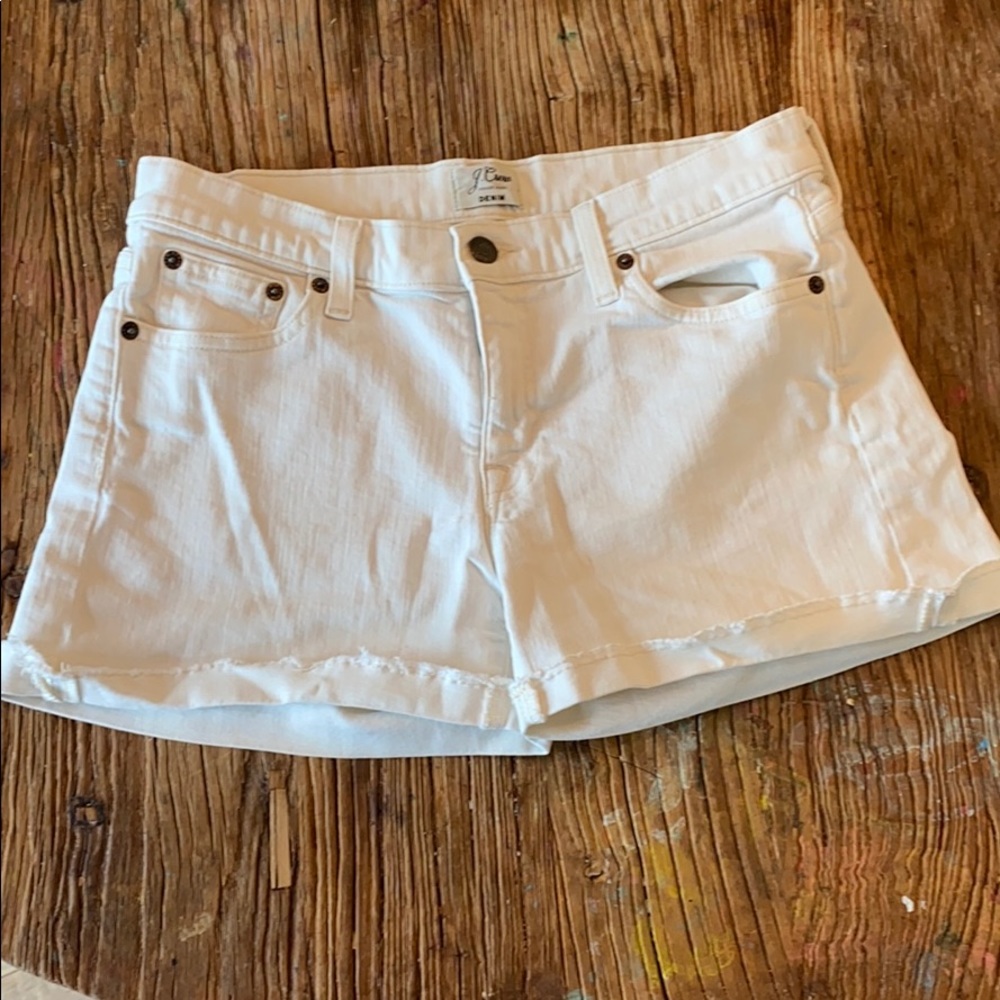 J.Crew White Denim Shorts 27